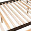 Lit superposé simple au-dessus d'un lit double, avec tablettes, escalier de rangement et 2 tiroirs - atmosphère douillette et espace de sommeil confortable-1586623558