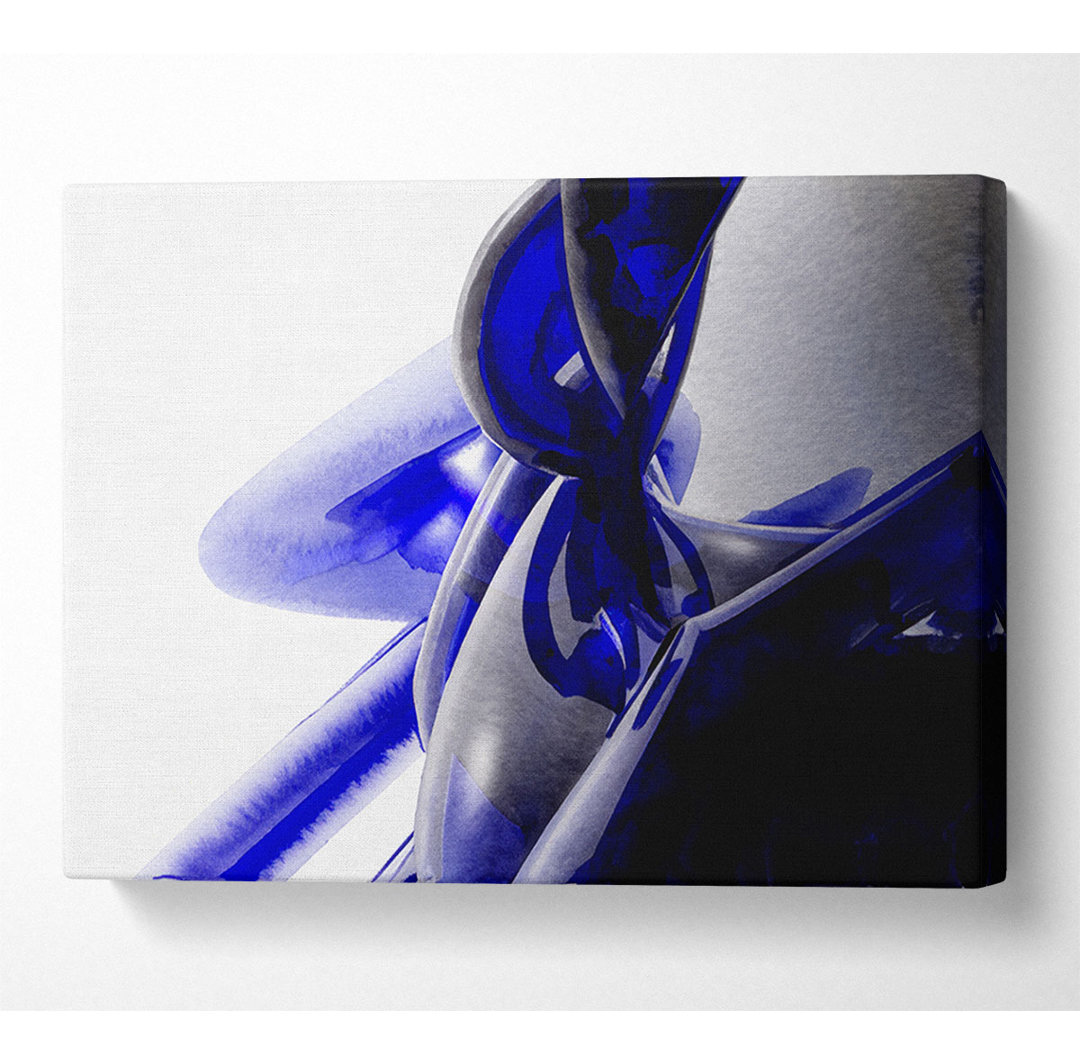 Blue Liquid Twist - Kunstdrucke auf Leinwand - Wrapped Canvas