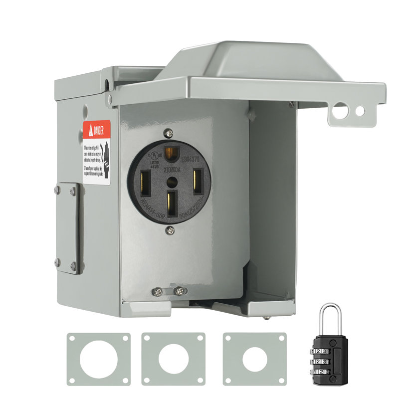 VEVOR 50 Amp RV Power Outlet Box,