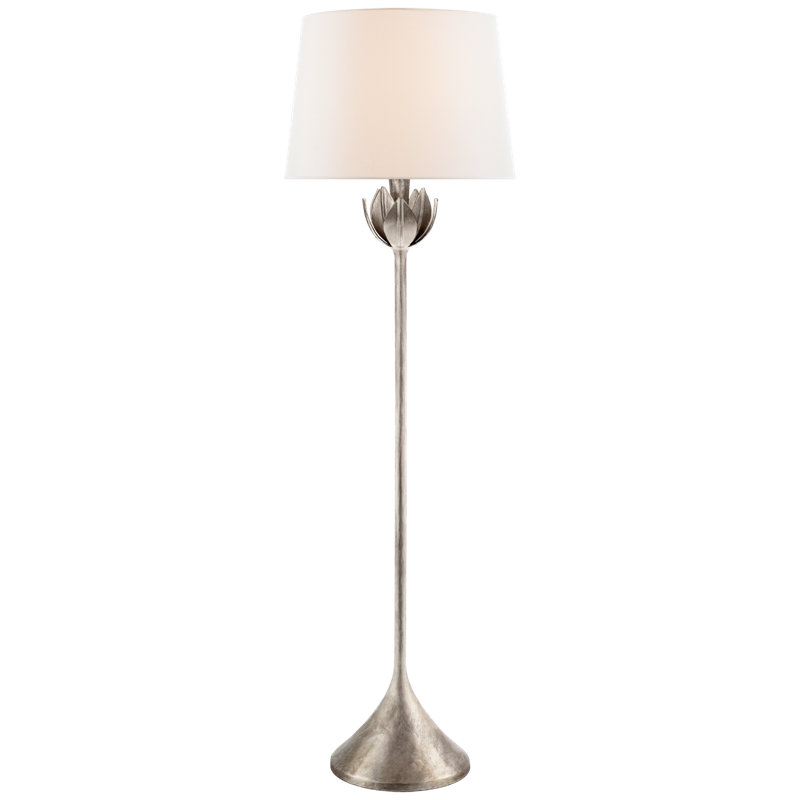 Julie Neill Alberto Large Floor Lamp, Burnished Silver Leaf