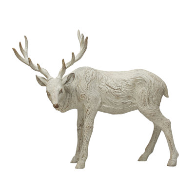 Resin Standing Deer washed Wood