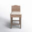 Tabouret revêtu de rotin et de bois massif Kogan, H 25 po-76199420