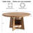 47 Inch Round Dining Table For 4-6 People With Built-in Storage Cabinet, Mid-century Modern Kitchen Table For Dining Room, Kitchen, Living Room (natural Wood)-393077295