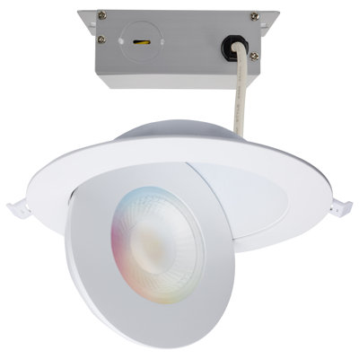 Étoile de mer à DEL 15 watts à cardan encastré 6 pouces 2700K-5000K RVB blanc à télécommande réglable