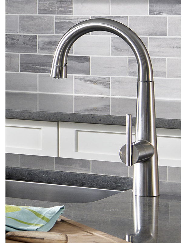 Robinet de bar rétractable avec accessoires Edgewater, Acier inoxydable