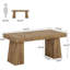 Bureau de direction TribeSigns, bureau d'ordinateur en bois moderne de 55 po