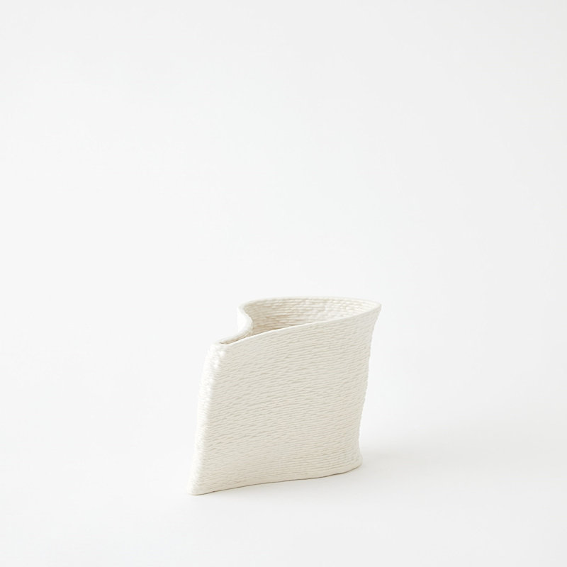 Windy Handmade Ceramic Table Vase, 6.25" H x 9" W x 5" D