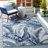 Mazzola Floral Light Blue/Dark Blue Indoor / Outdoor Area Indoor/Outdoor Area Rug-1533676603