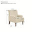Chaise d'appoint moderne avec velours côtelé large de 3,5 cm de large-969250923