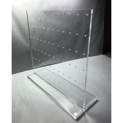 Clear Acrylic Plexiglass Ear Ring Jewelry Stand Countertop Display