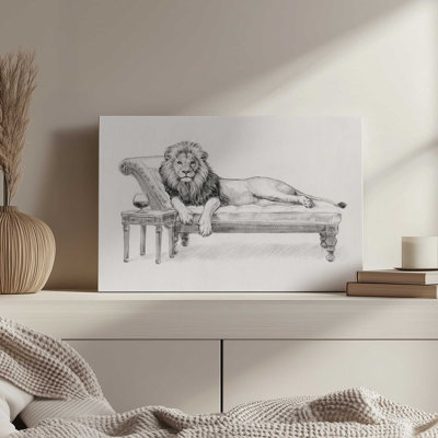 Lounging Beasts I by Victoria Barnes Canvas Art Print