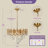 21.65" 8-Light Gold Glam Tiered Crystal Chandelier with Clear & Amber Shades