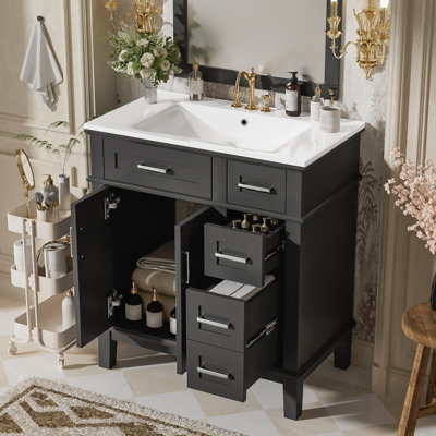 Meuble-lavabo 30 po avec lavabo en céramique