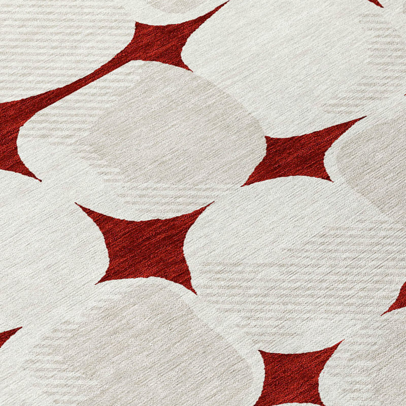 Tapis lavable à la machine intérieur / extérieur ACN870 bourgogne 1 pi 8 po x 2 pi 6 po, Rectangle 5 pi x 7 pi 6 po