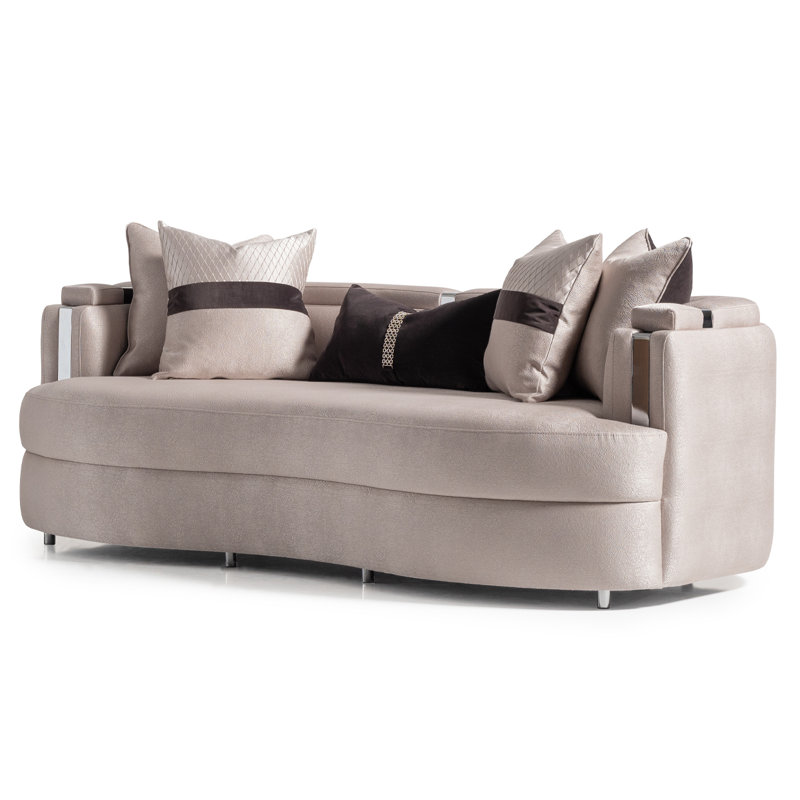  Carmela Standard Jacquard Sofa - Zinc, 28.5" H x  85.5" W x  37.5" D