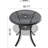 30.71-inch Cast Aluminum Patio Dining Table With Black Frame and Umbrella Hole