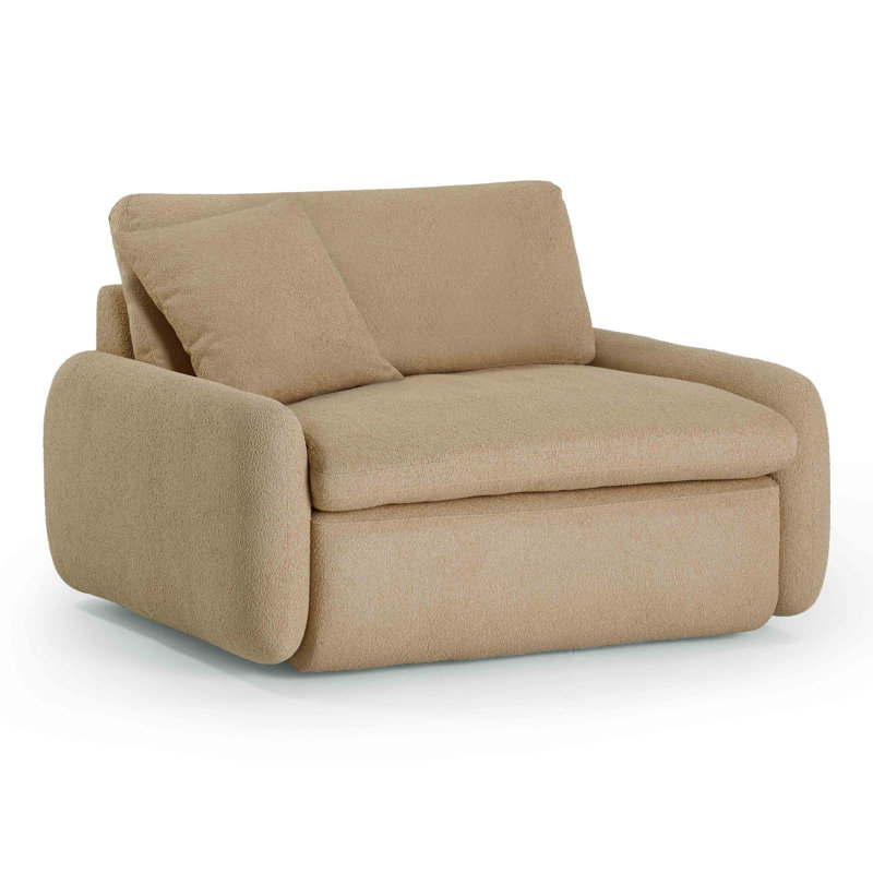 Rachelle Lounge Chair, Tan Polyester Blend