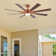 60'' 8-Blade Large Room LED Ceiling Fan with Light Kit and Remote Control