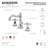 Kingston Brass Metropolitan Two-Handle 3-Hole Deck Mount Widespread Bathroom Faucet with Pop-Up Drain-57817927