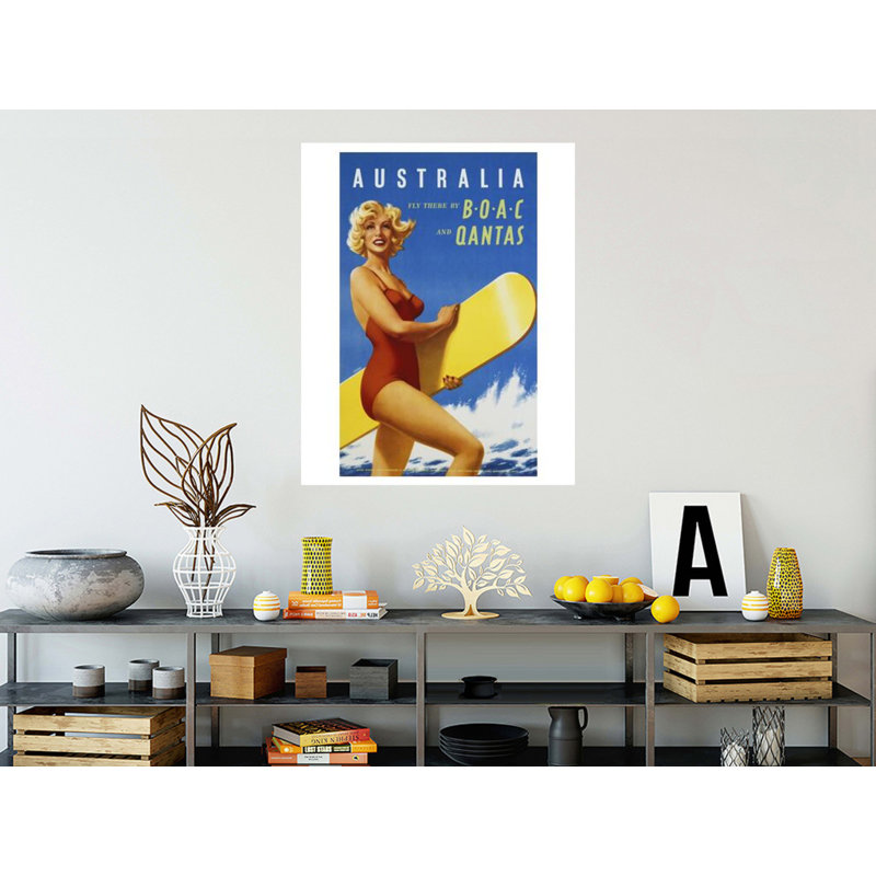 Affiche de voyage en Australie par Inconnu - Estampe numérique, H 40 po x l 32 po
