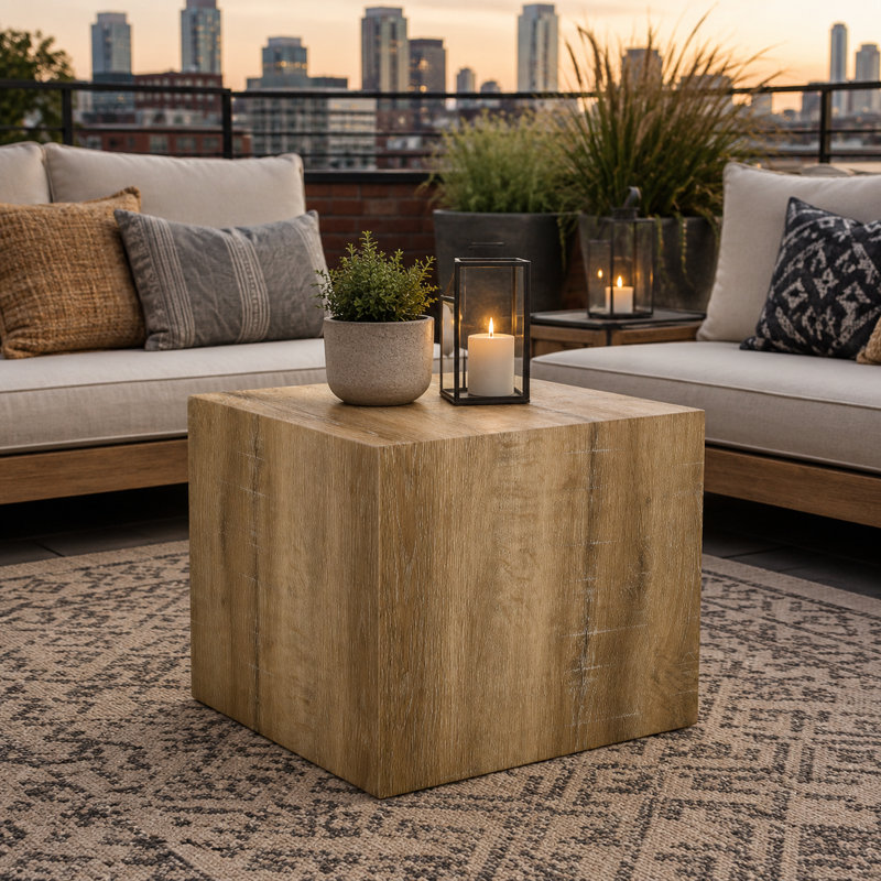 Modern style cube design Coffee Table for living room，bedroom and study, wood