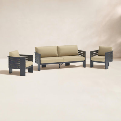 Ari 3 Piece Sunbrella® Outdoor Patio Seating Set