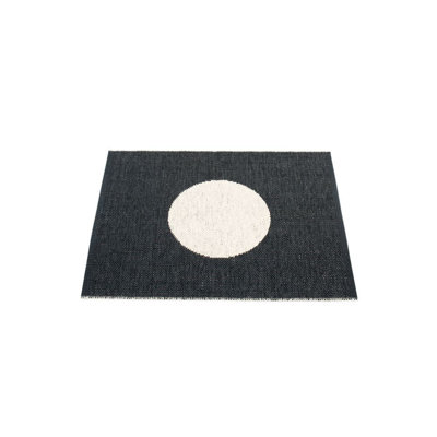 Vera Polka Dots Area Rug in Black/Off-White