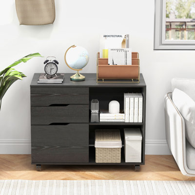Corwynn 30.8" W 3-Drawer Soft-Close Mobile Lateral File Cabinet