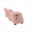 Canapés modulaires | Divan-lit 2 places pour dortoir de salon, repose-pieds convertible avec 4 coussins | Chenille | Rose-1895897263
