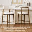 Ensemble de 4 tabourets de bar à hauteur de comptoir, tabourets de bar rembourrés avec pieds en métal pour îlot de cuisine, beige-2113246061-2113246057