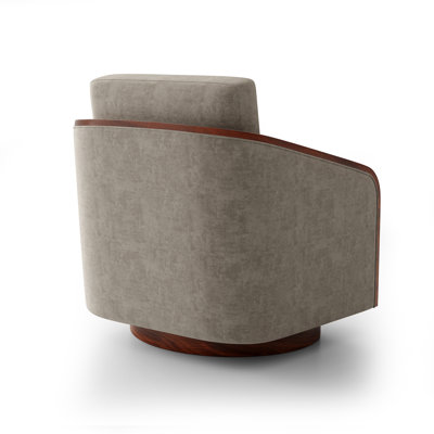 Upholstered Swivel Barrel Chair