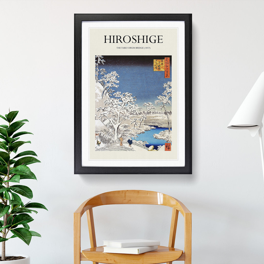 The Taiko Bridge by Utagawa Hiroshige - Picture Frame Painting