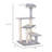 Spiral Staircase Cat Activity Tower with Round Top Perch and Multi-Level Plush Platforms