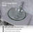 48” Bathroom Vanity Sink Combo with Glass Sink, Wood Top, 2 Side Cabinets, Faucet-64565906