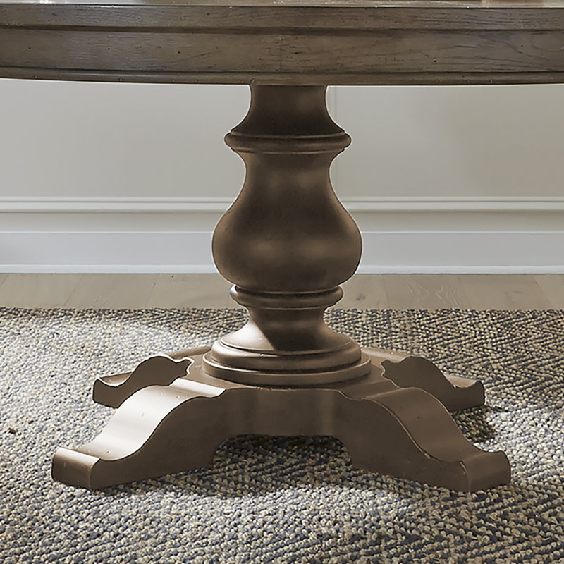Aisja Round Dining Table, Brown
