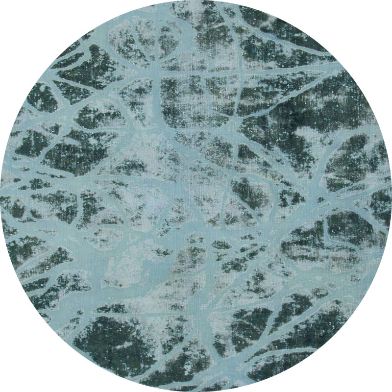 Abstract Indoor Rug, Round 4'