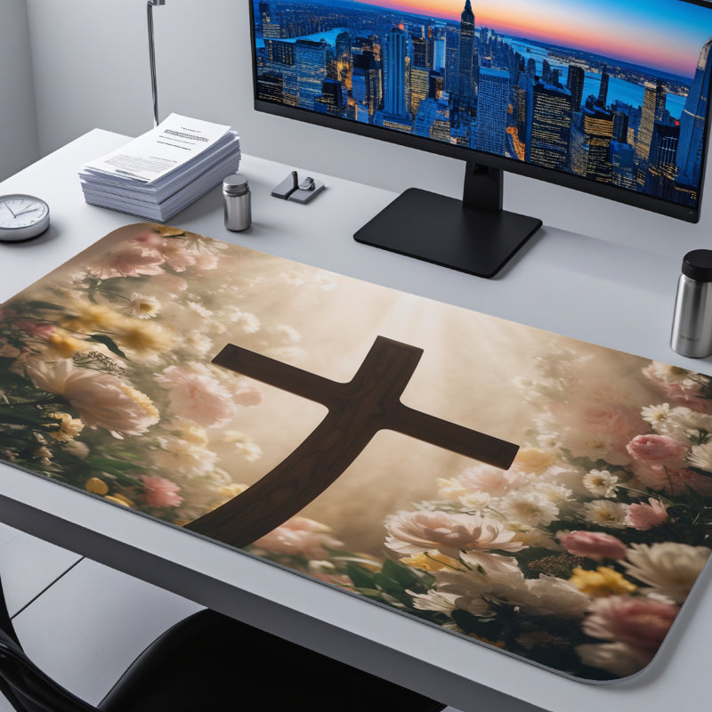 Polyester Desk Pad, 14.4x12.1