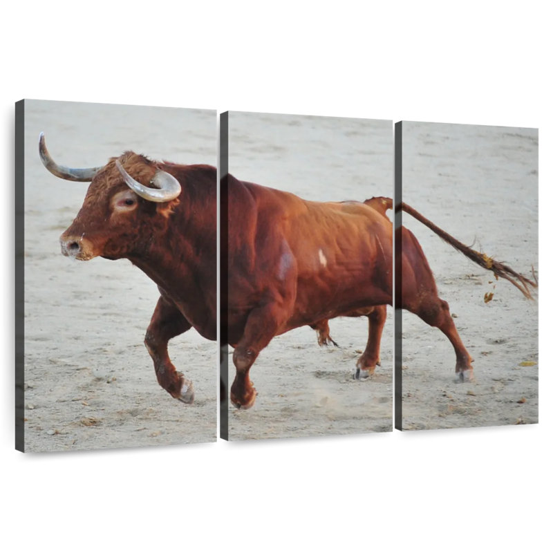 Brampt Red Spanish Bull, 48" H x 74" W