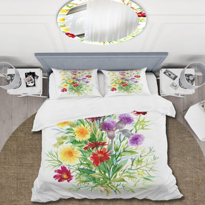 Multicolor Microfiber Duvet Cover Set