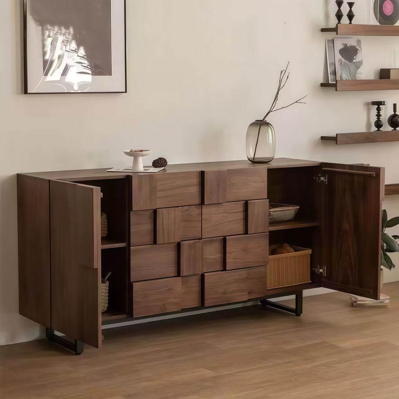 Armoire à tiroirs de rangement murale, H 35,43 po x l 78,74 po x P 15,75 po