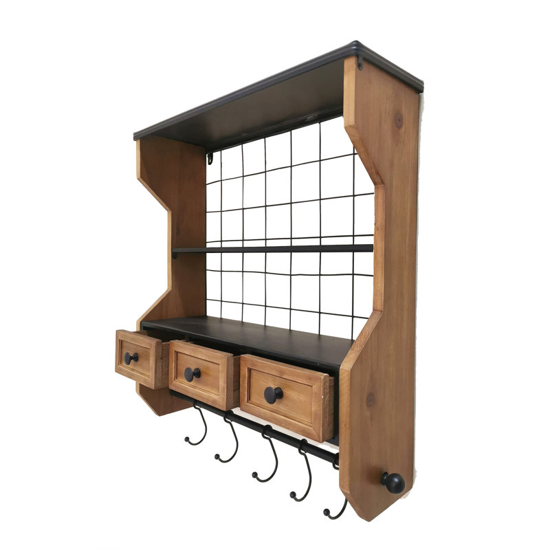 Wall Organizer with Key Hooks