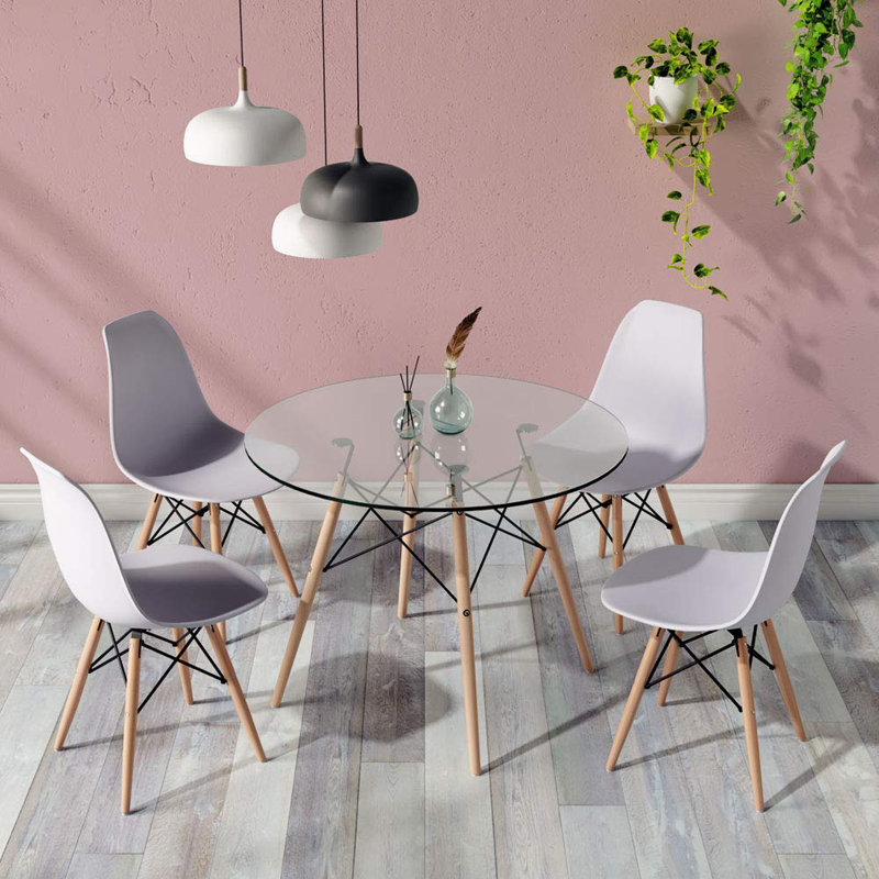 Round Glass Top Dining Table