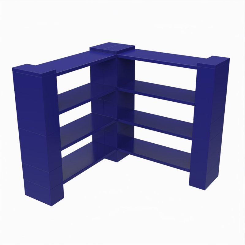 4 Level Corner Shelving, Blue