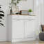 Armoire inclinable à deux compartiments, armoire de tri autoportante, panier à linge, blanc