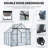 8X6FT-Black Double Door Polycarbonate Greenhouse Raised Base And Anchor Aluminum Heavy Duty Walk-In Greenhouses For Outdoor Backyard In All Season-123375621-123375623