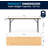 Rectangular Folding Training Table With Smooth Clear Coated Finished Top, Wood Training Table