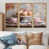 Toile avec cadre flottant or