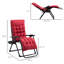 Fauteuil Red Zero Gravity, inclinable et pliable avec coussin et support latéral, capacité de 264 lb, table rembourrée pour l'intérieur et l'extérieur