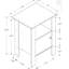 Table d'appoint, côté, bout, table de chevet, lampe, rangement, salon, chambre à coucher, stratifié noir et gris, transitionnel-1495725699