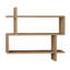 Modern Wall Shelf, Oak Colour, 27.6 x 25.8 x 8.7 inches | 100% Melamine Coated Particle Board, Thickness: 0.7 inches | Numerous Shelves, Wall-Mountable Design | Perfect for Scandinavian Home Decor, Stylish and Functional Storage Solution-1710495189